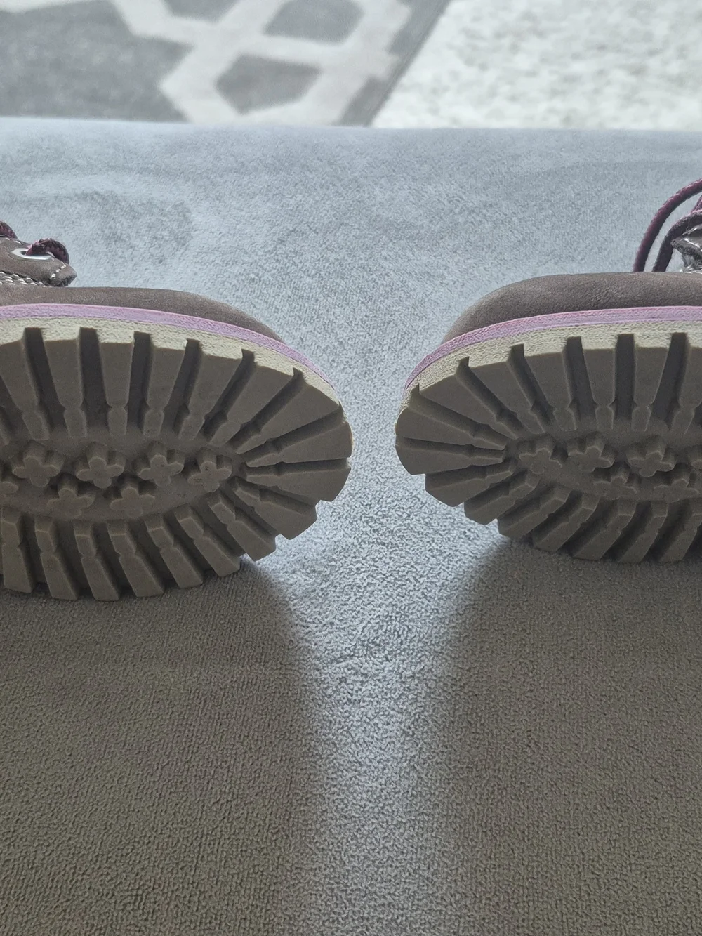 Kids Brown and Pink Hiking Boots